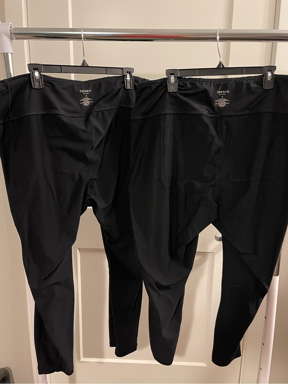 2-Pack Torrid Active Full Length Black Leggings Size 3 3X 22/24